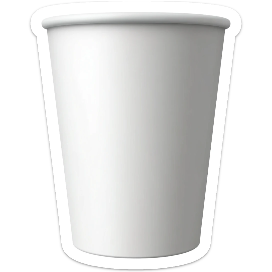 plain white soda cup from a fast food restaurant sticker