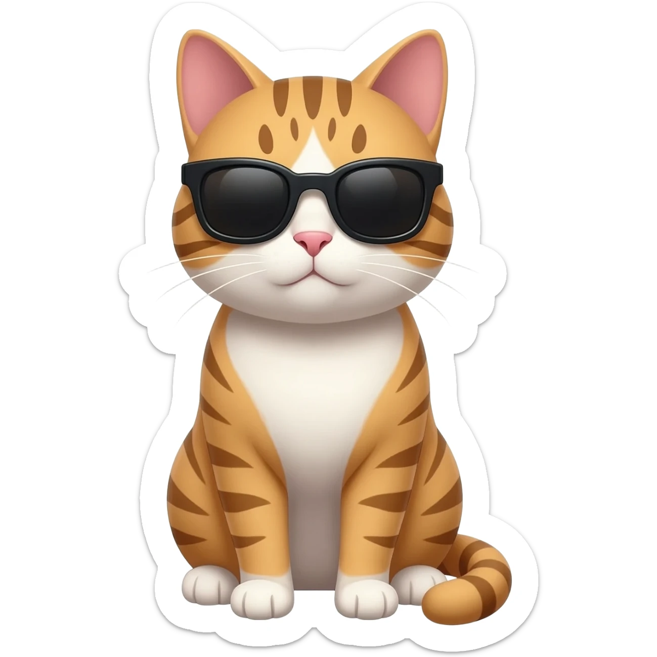 Cat wearing sunglasses sticker