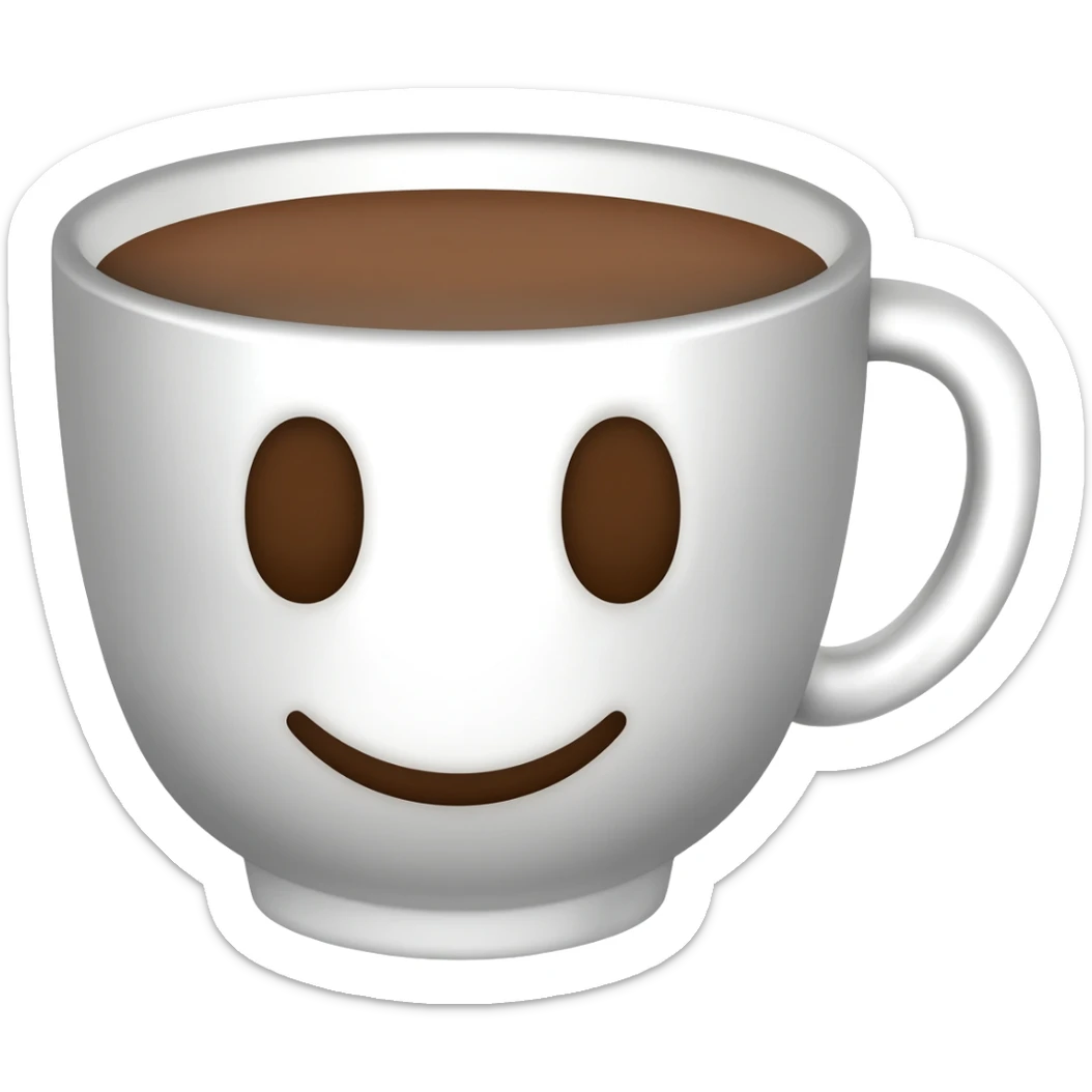 Coffee with emoji sticker