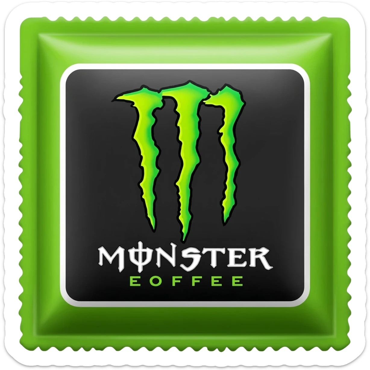 Monster Energy's coffee packet sticker