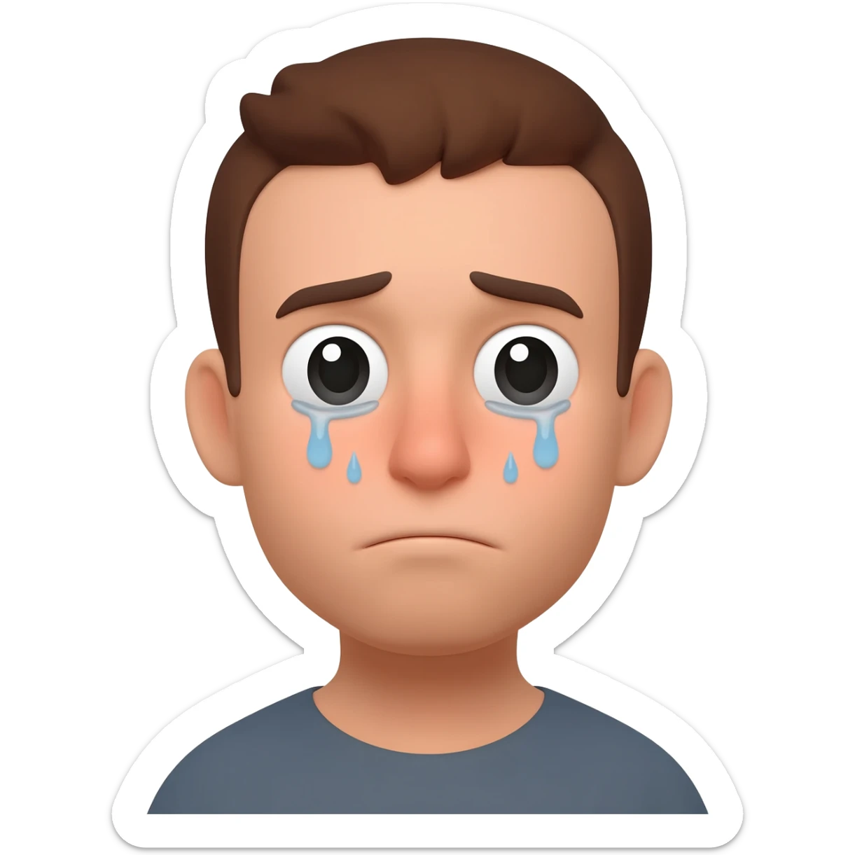 Fais un émoji qui pleure sticker