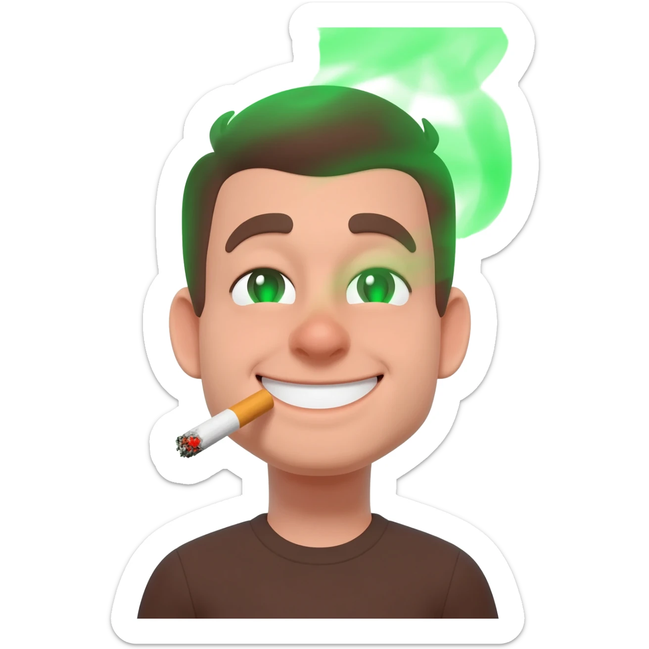 Smoking weed and get real high sticker