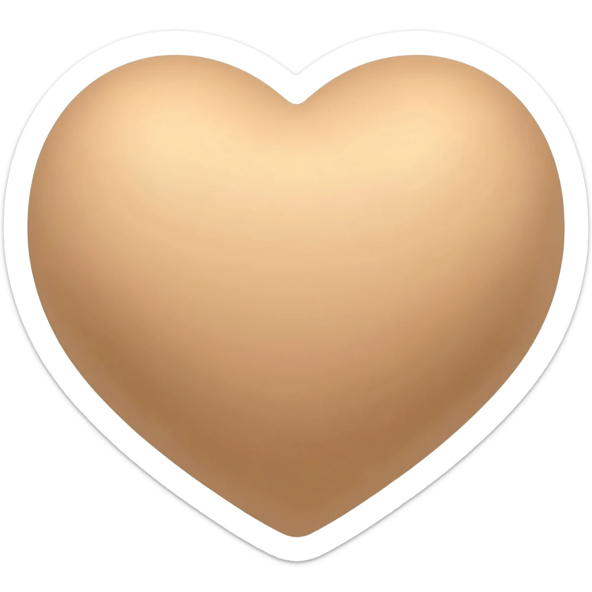 Beige heart sticker