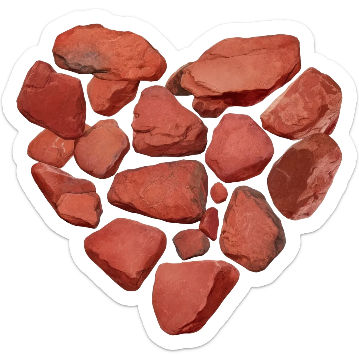 Red Rock heart sticker