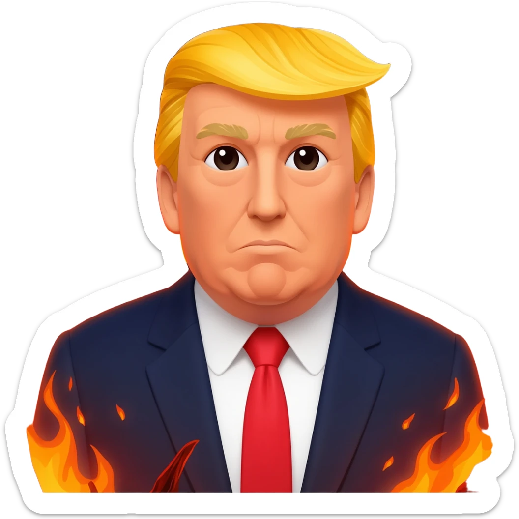 Trump hell on earth sticker