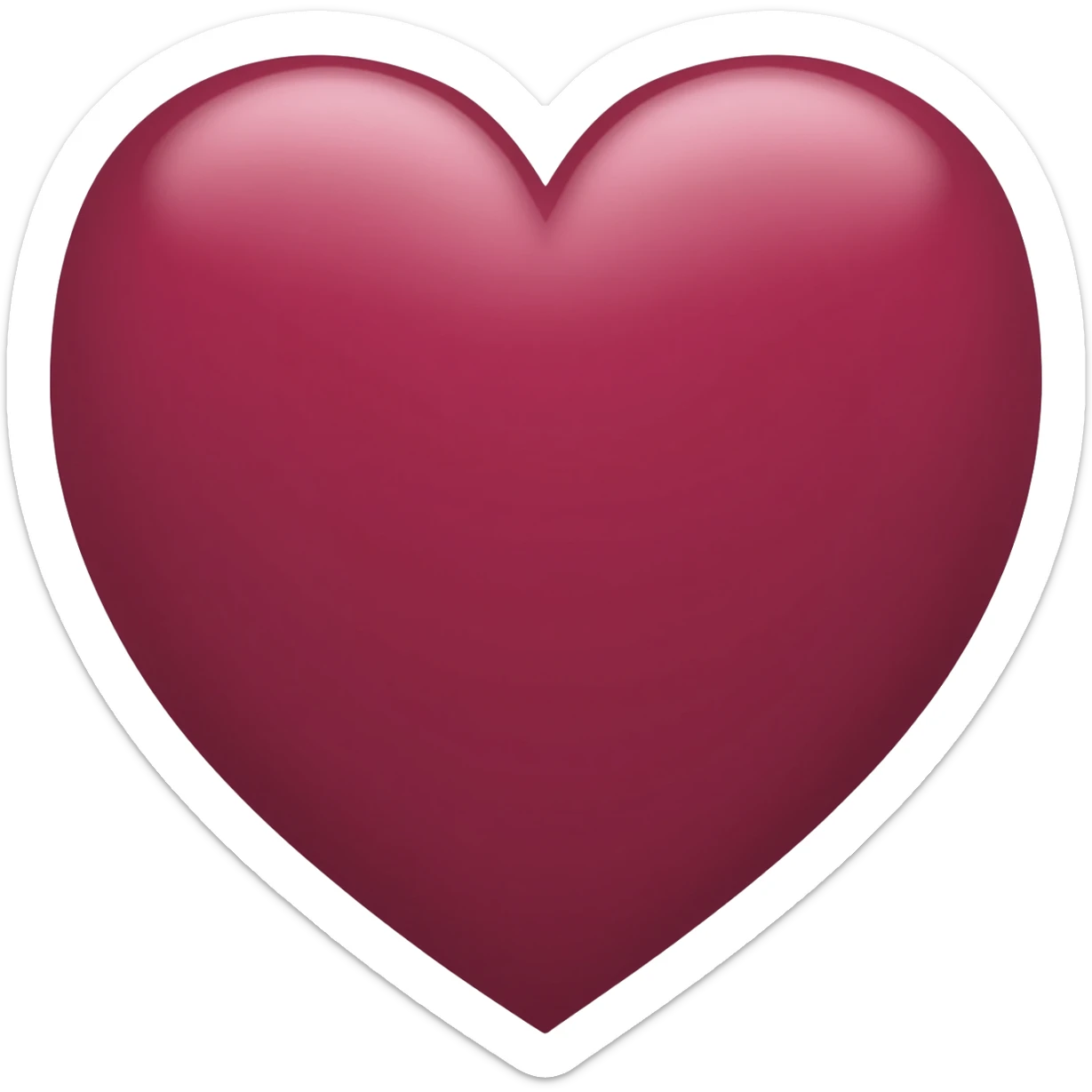 Maroon heart sticker