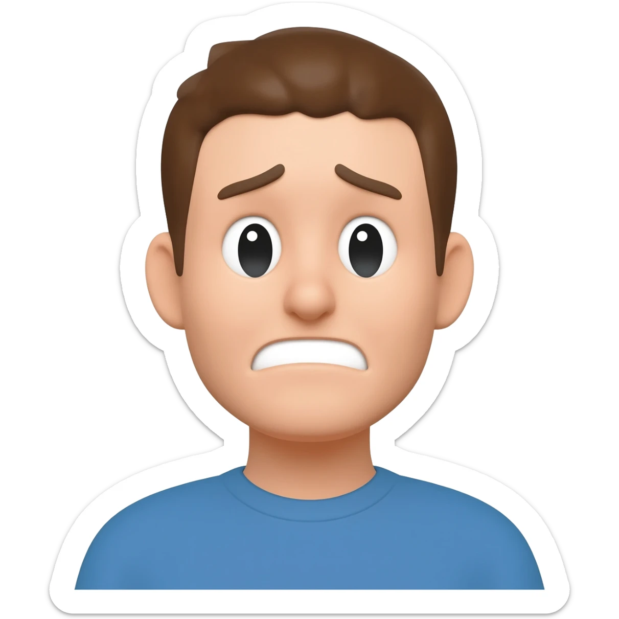 smiled unhappily sticker