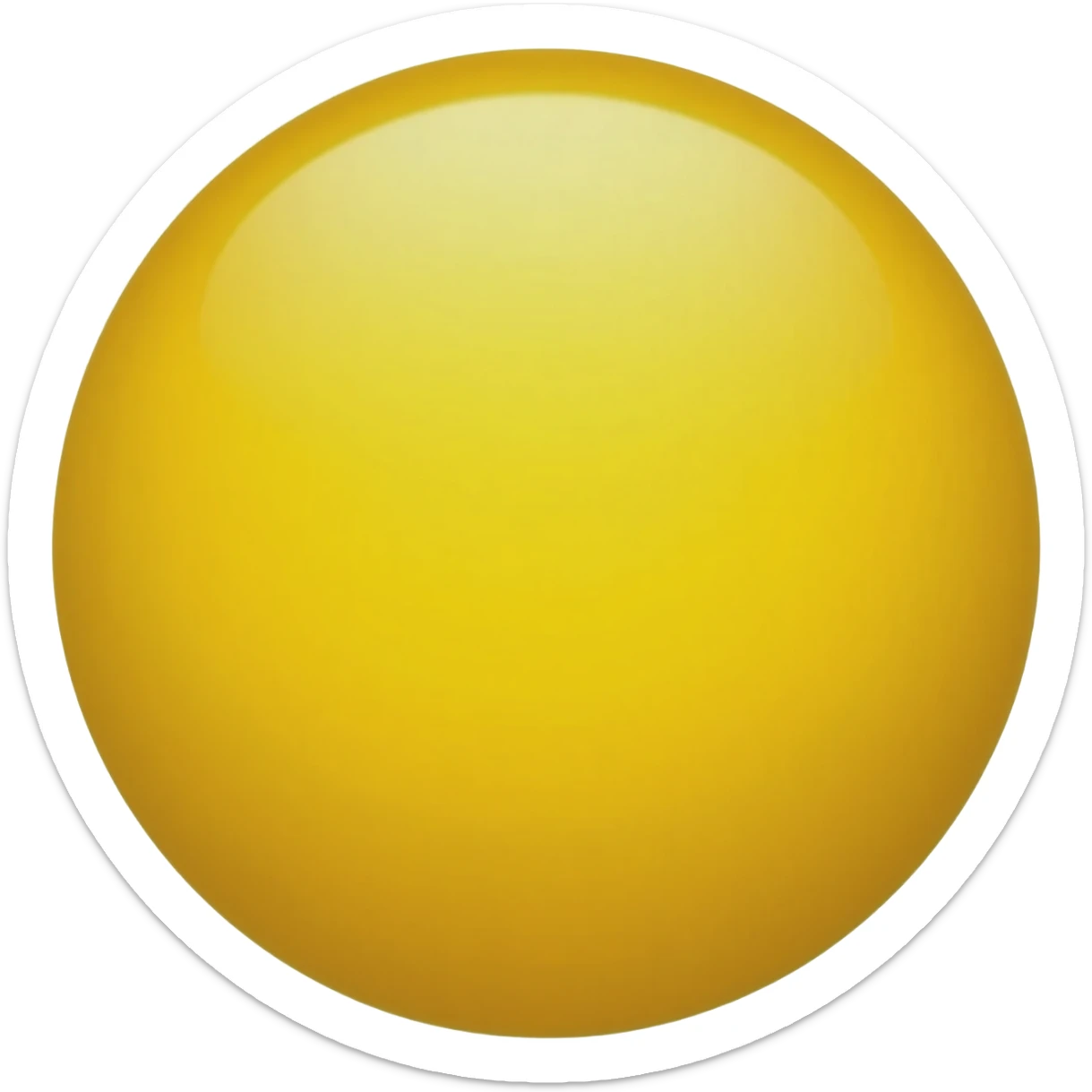 Yellow circle with no eyebrows and nose and the feeling is neutral sticker