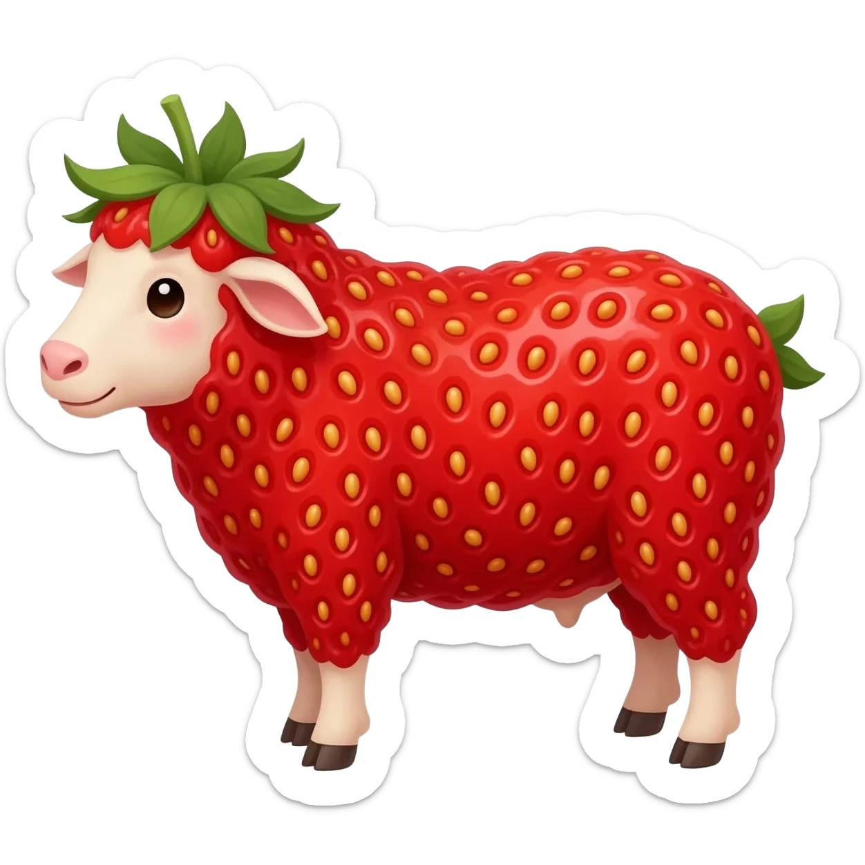 Strawberry ram sticker