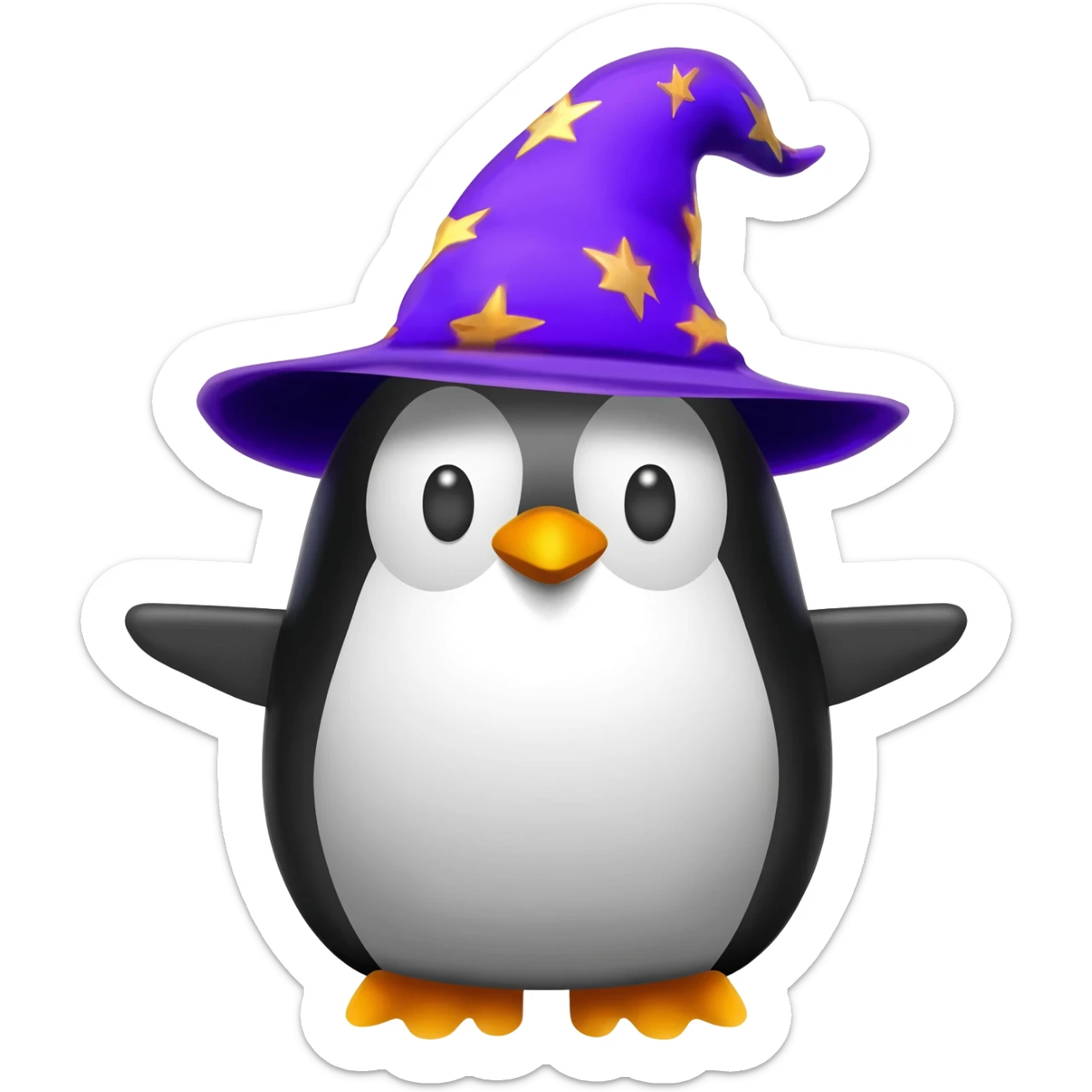 Penguin Wizard sticker