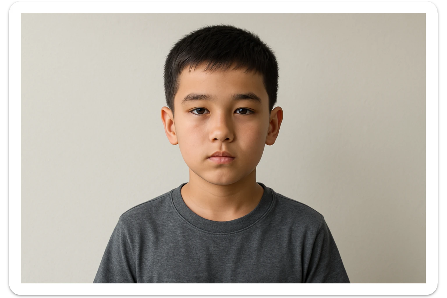 menga 10 11 yoshli bolani tasvirlab ber orqa fonda hech qanday narsa bo'lmasin va u bola o'zbek bo'lsin hech qanday milliy liboslarsiz sticker