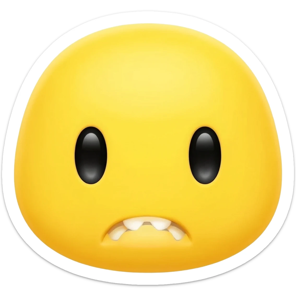 Yellow emoji adorable fiesty face sticker