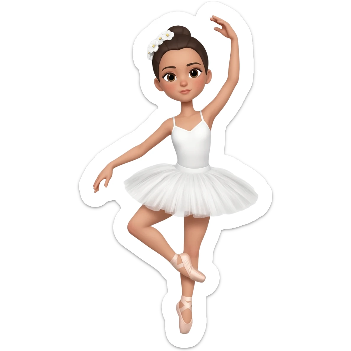 ballet hairstyle sticker
