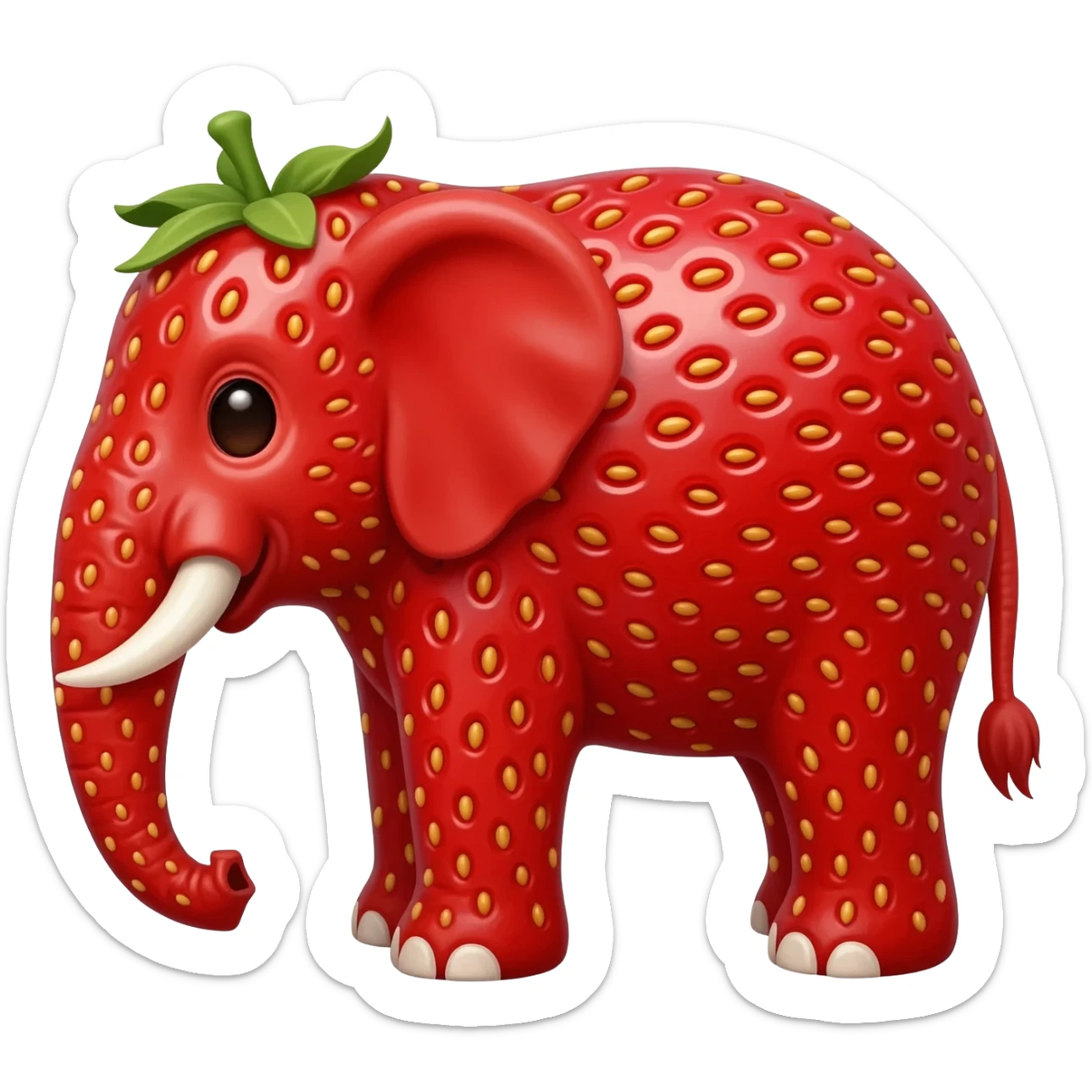 Strawberry elephant sticker