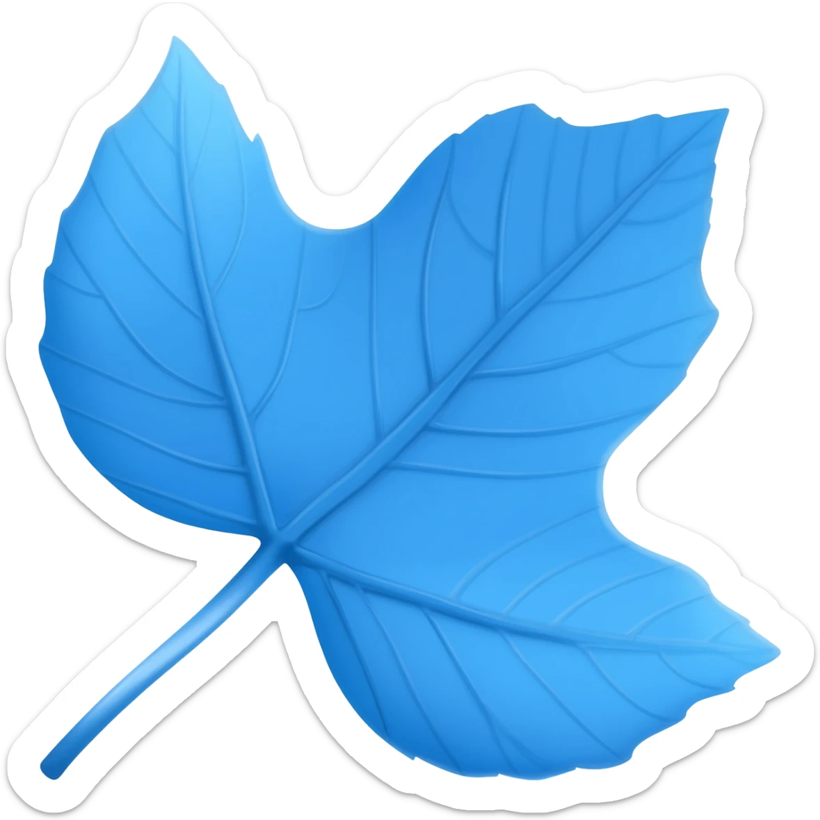 Blue sycamore leaf for Indiana state sticker