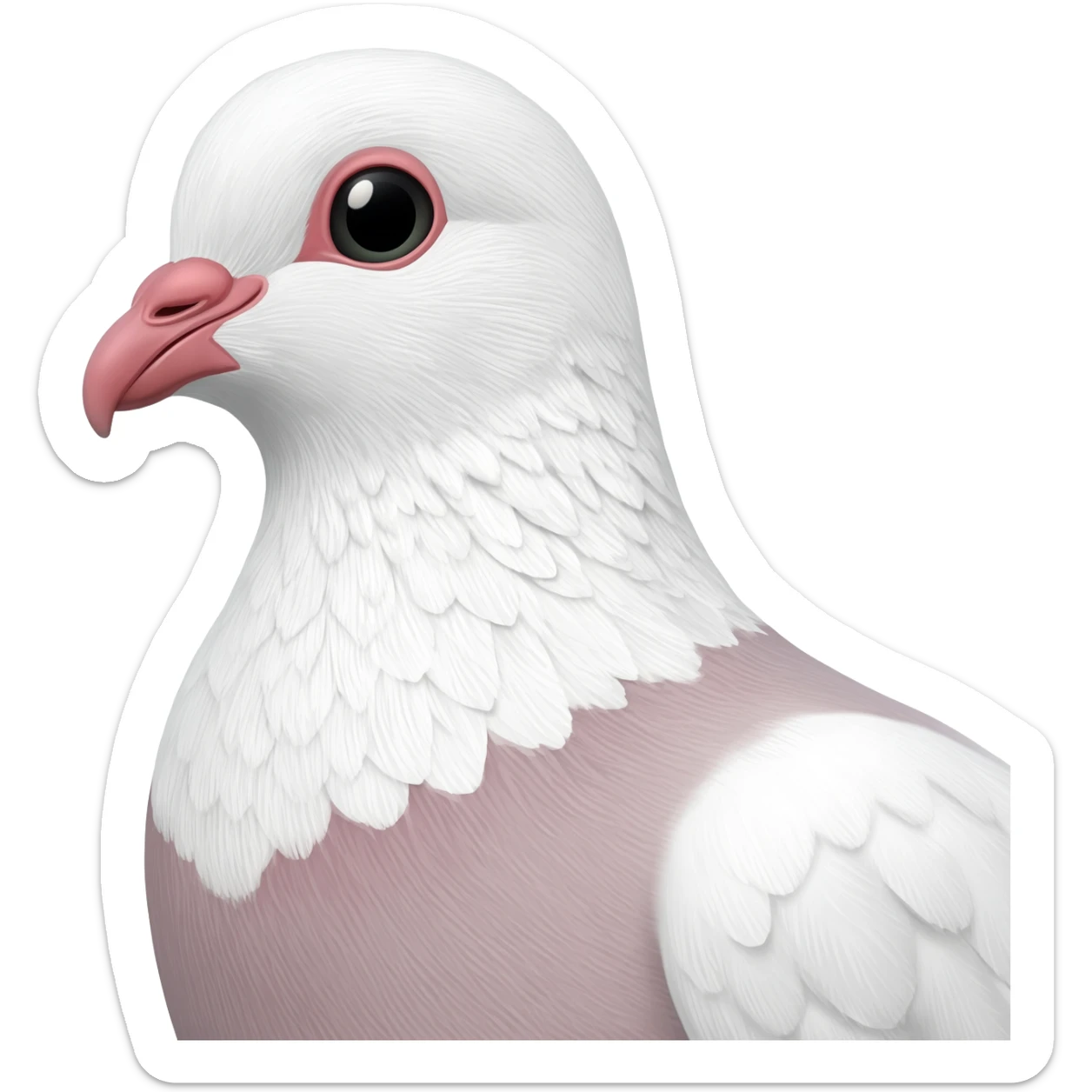 Paloma blanca tierna sticker