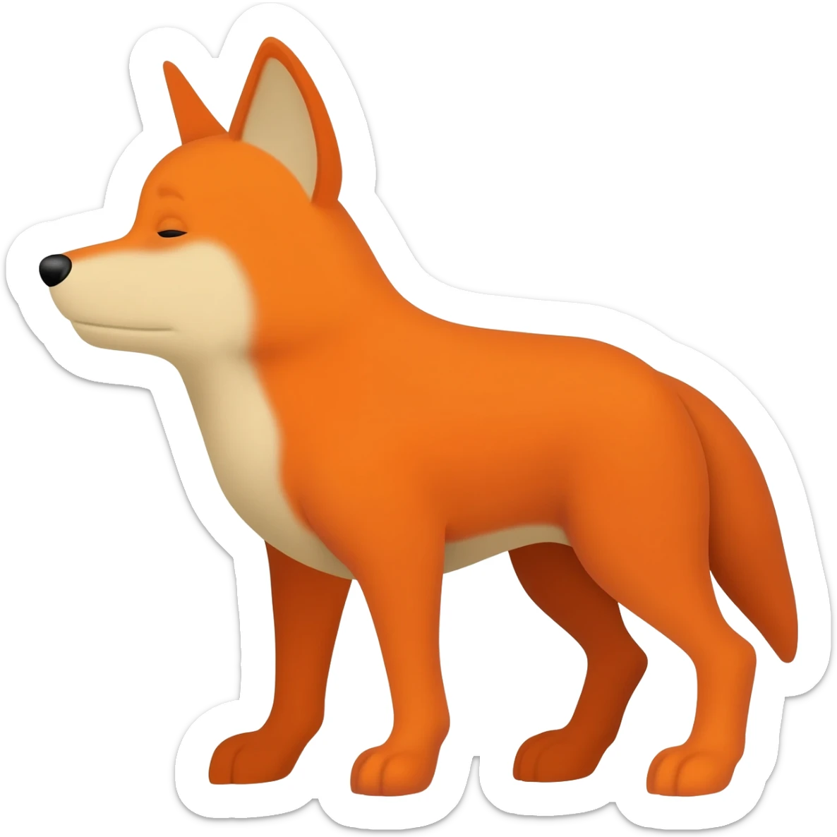 Lobo laranja sticker