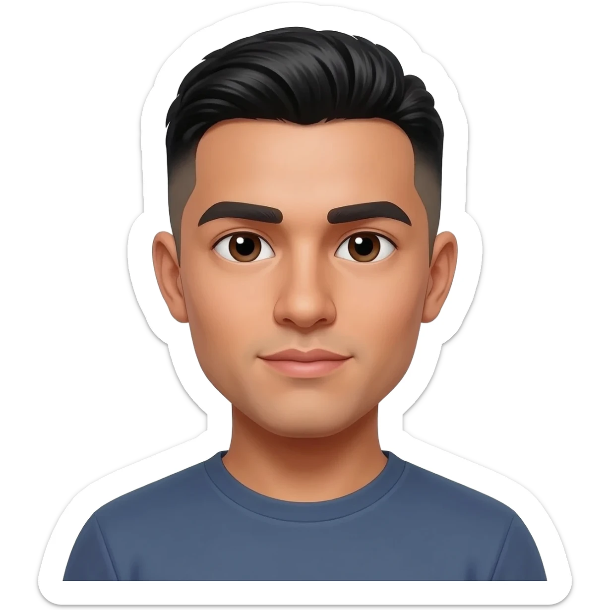 Mexican man fade hair cut 25 year old  sticker