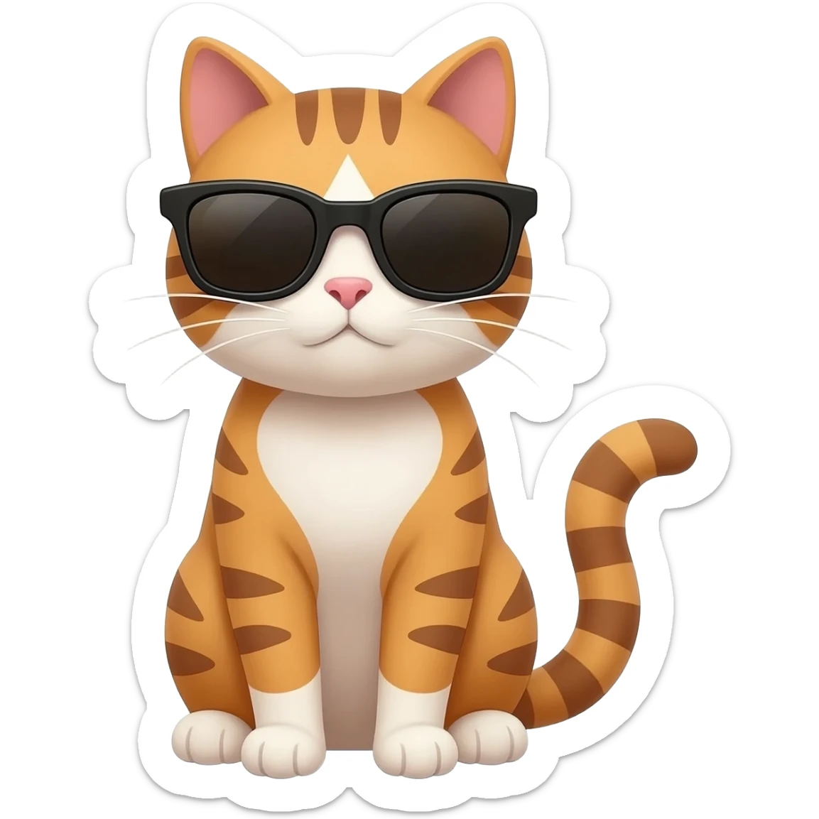 Cat wearing sunglasses sticker