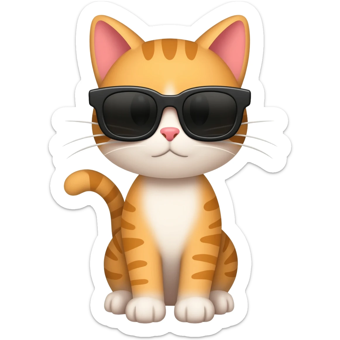 Cat wearing sunglasses sticker