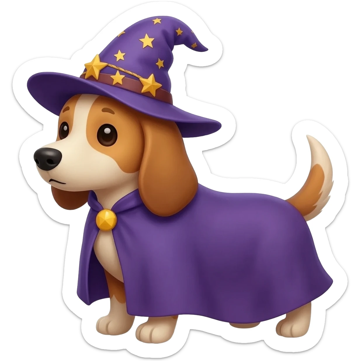 Dog wizard sticker