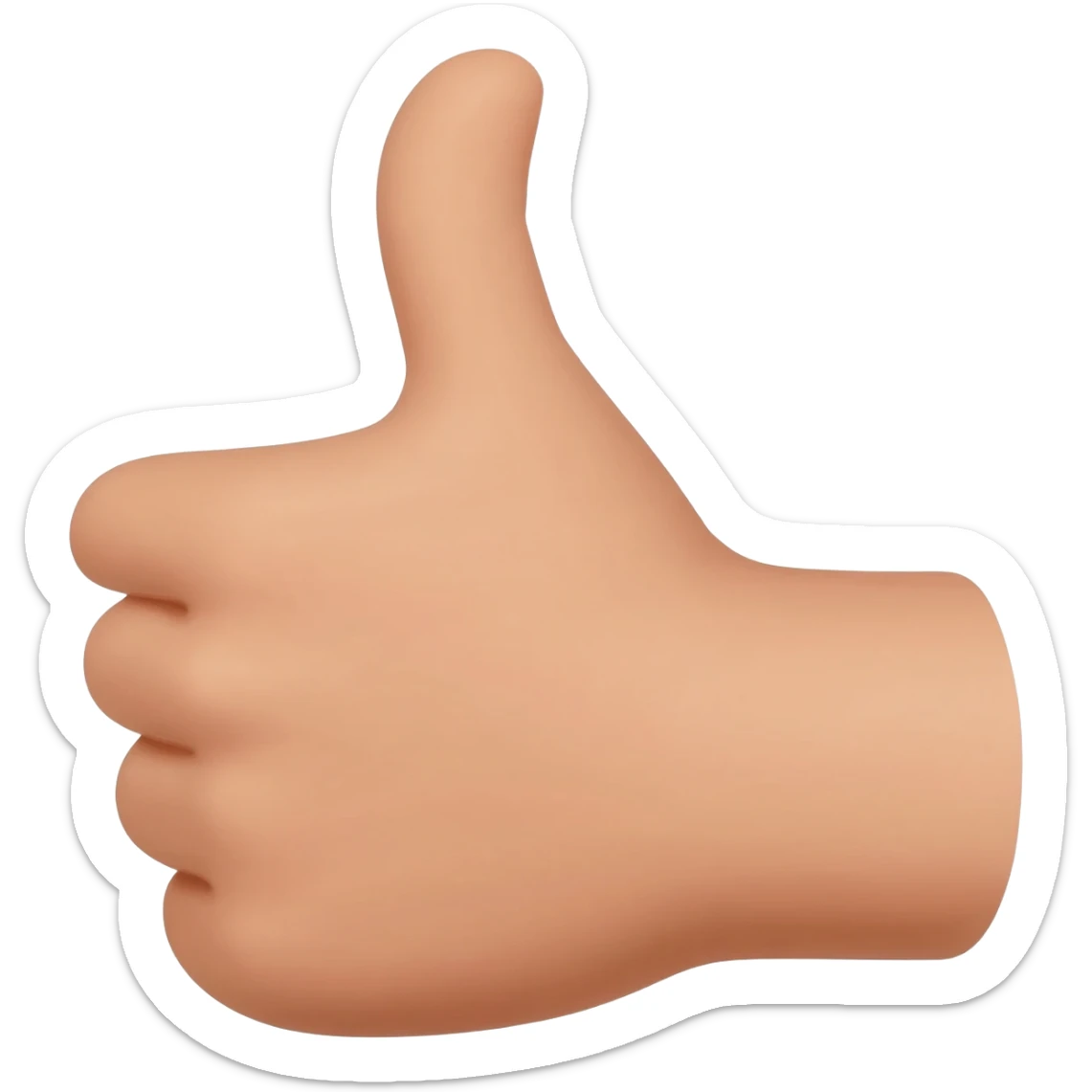 like emoji with extra thumb finger extending from the back of the original thumb finger in a like position sticker