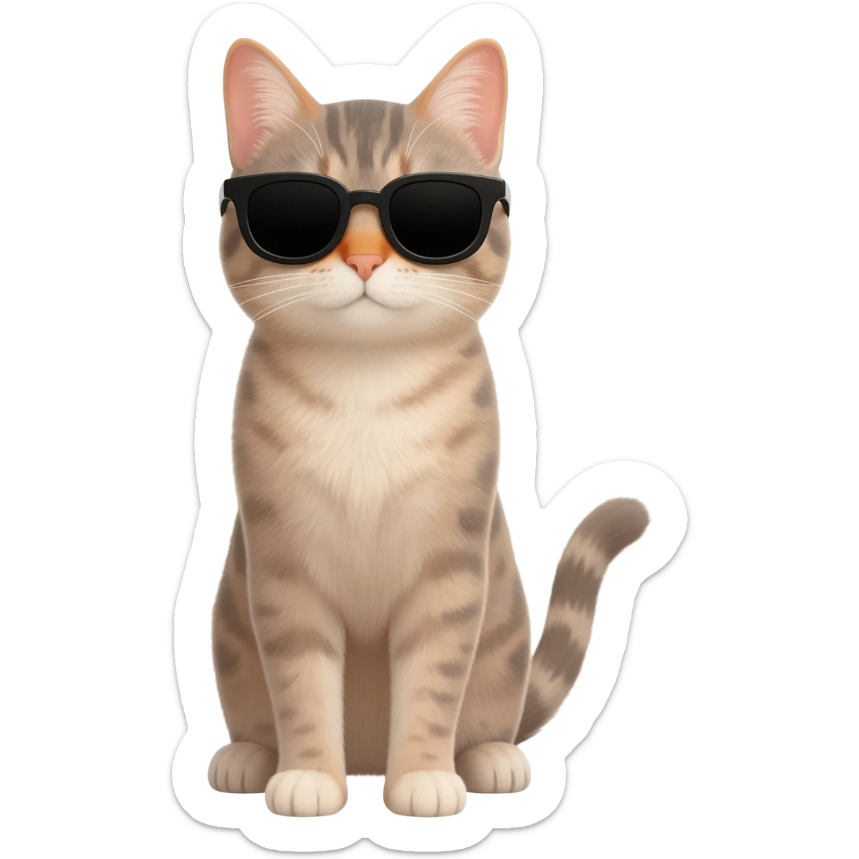 Cat with sunglasses sticker