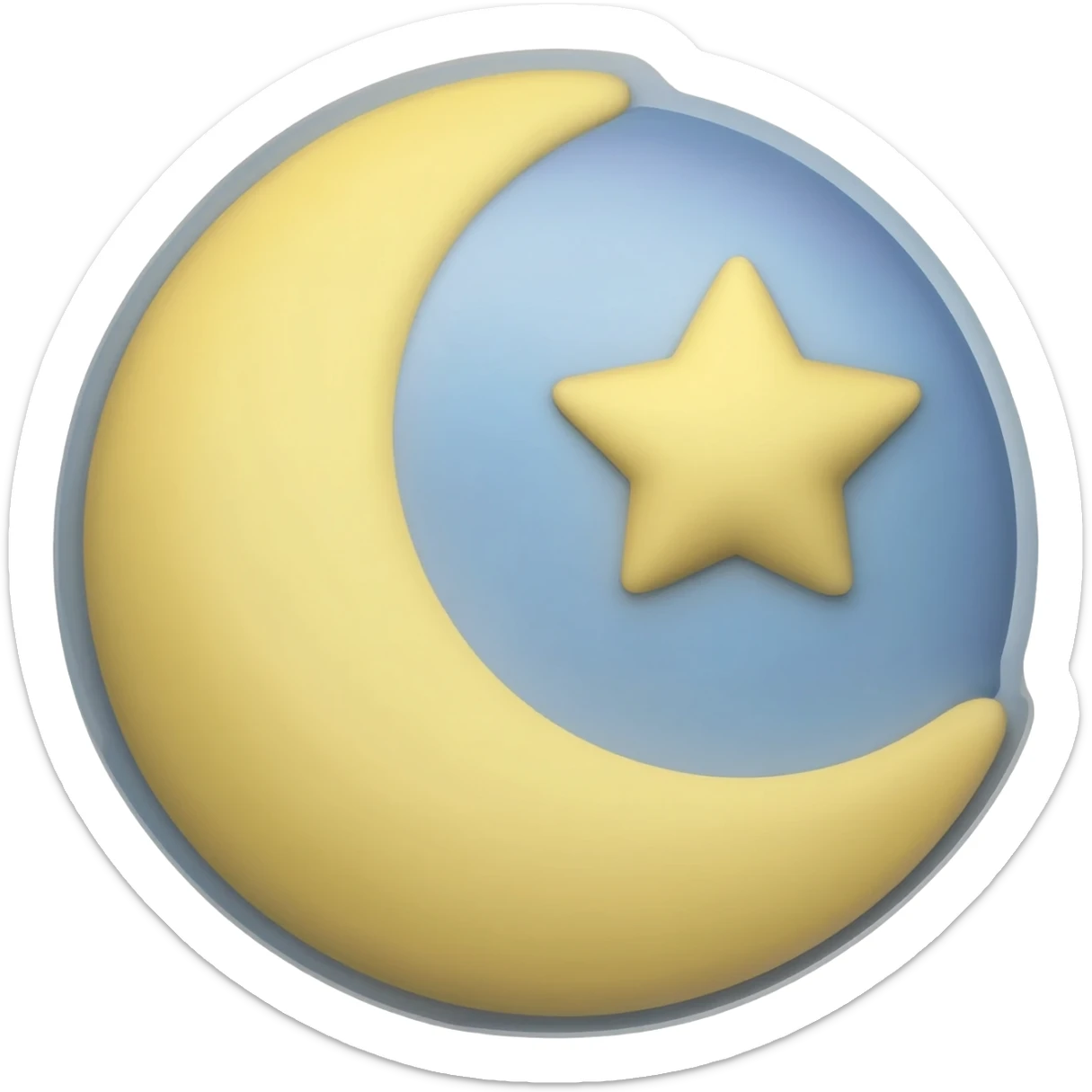 crescent and star sticker