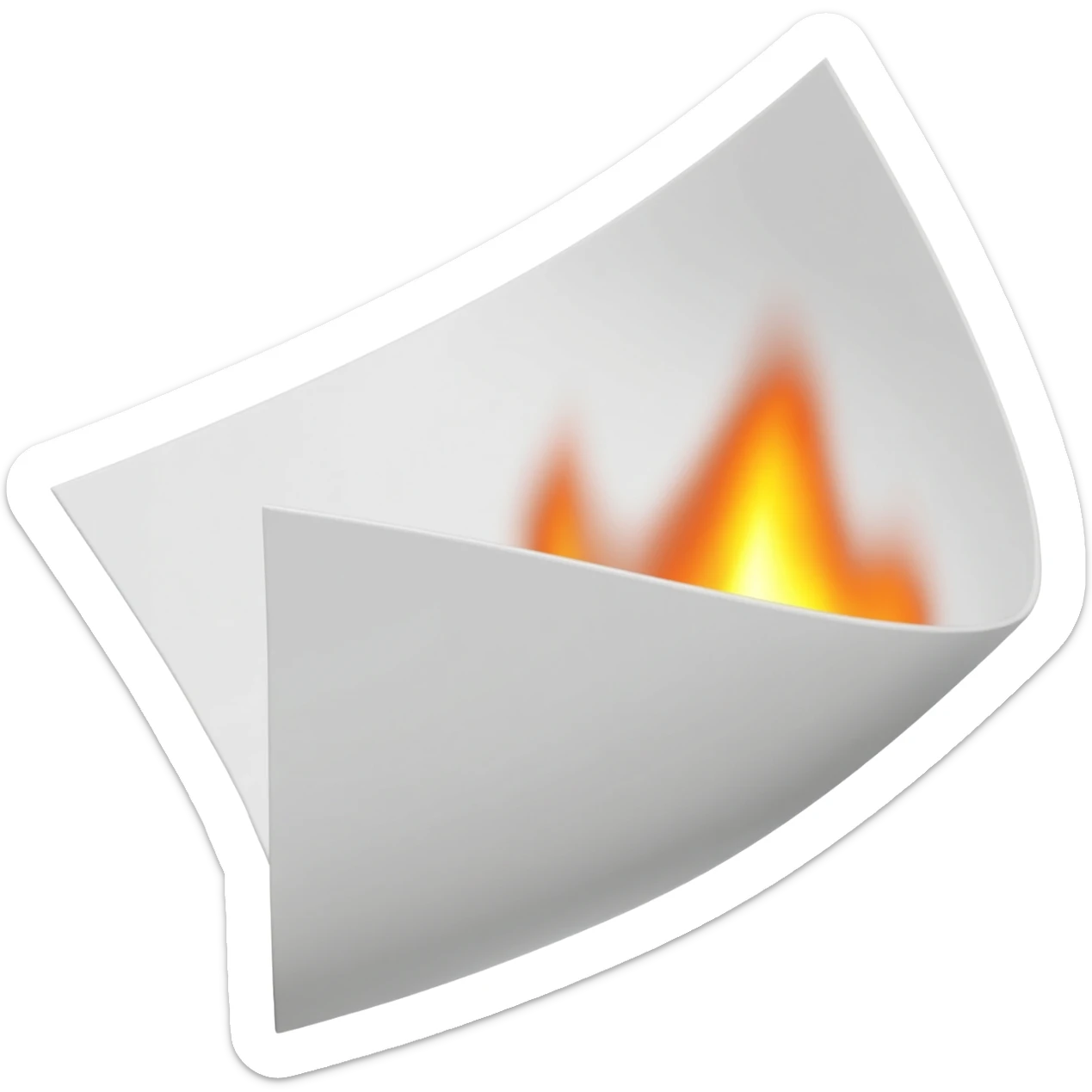 Burning paper sticker