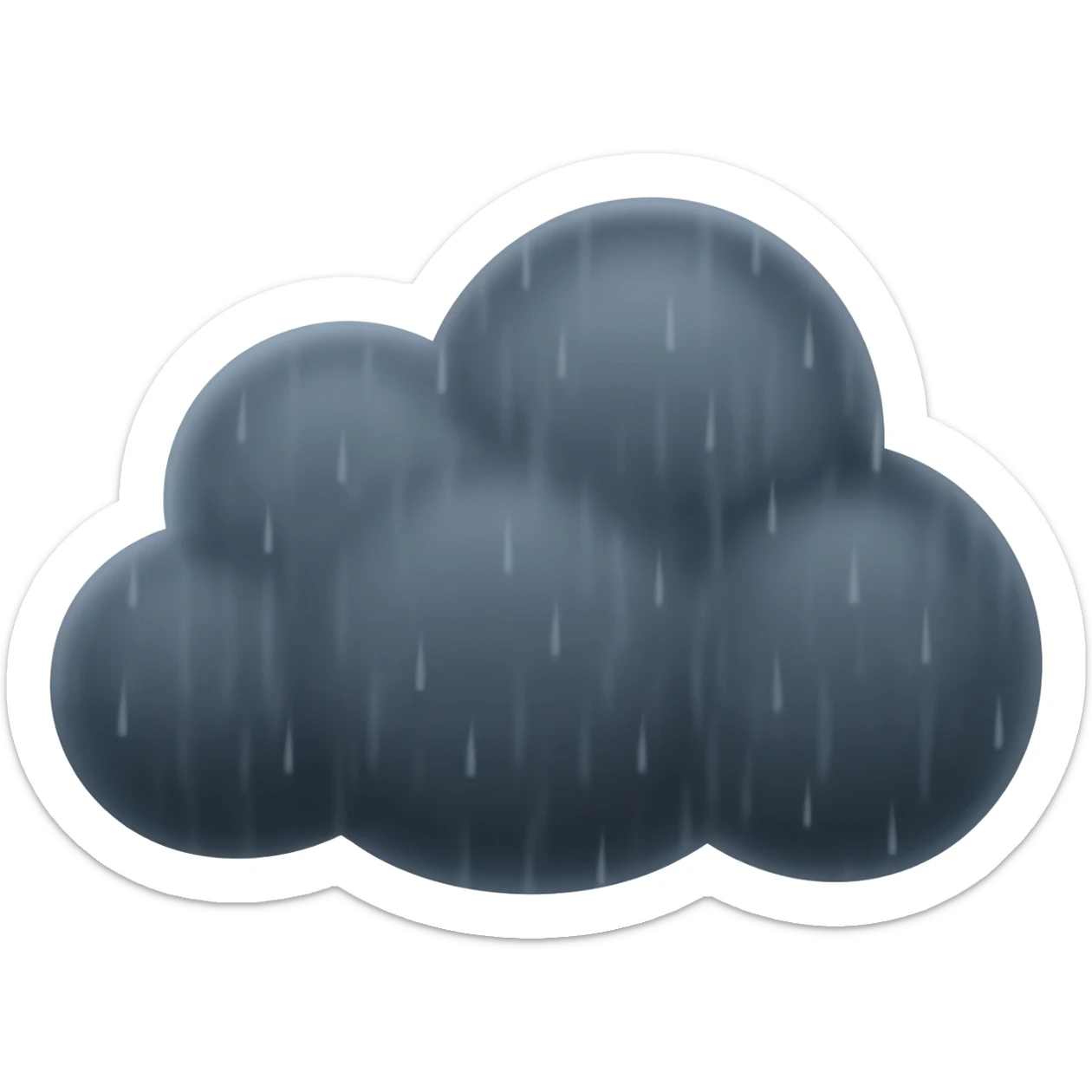 dark rainy realistic cloud sticker