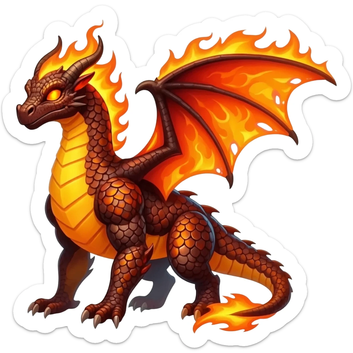 Fire dragon sticker