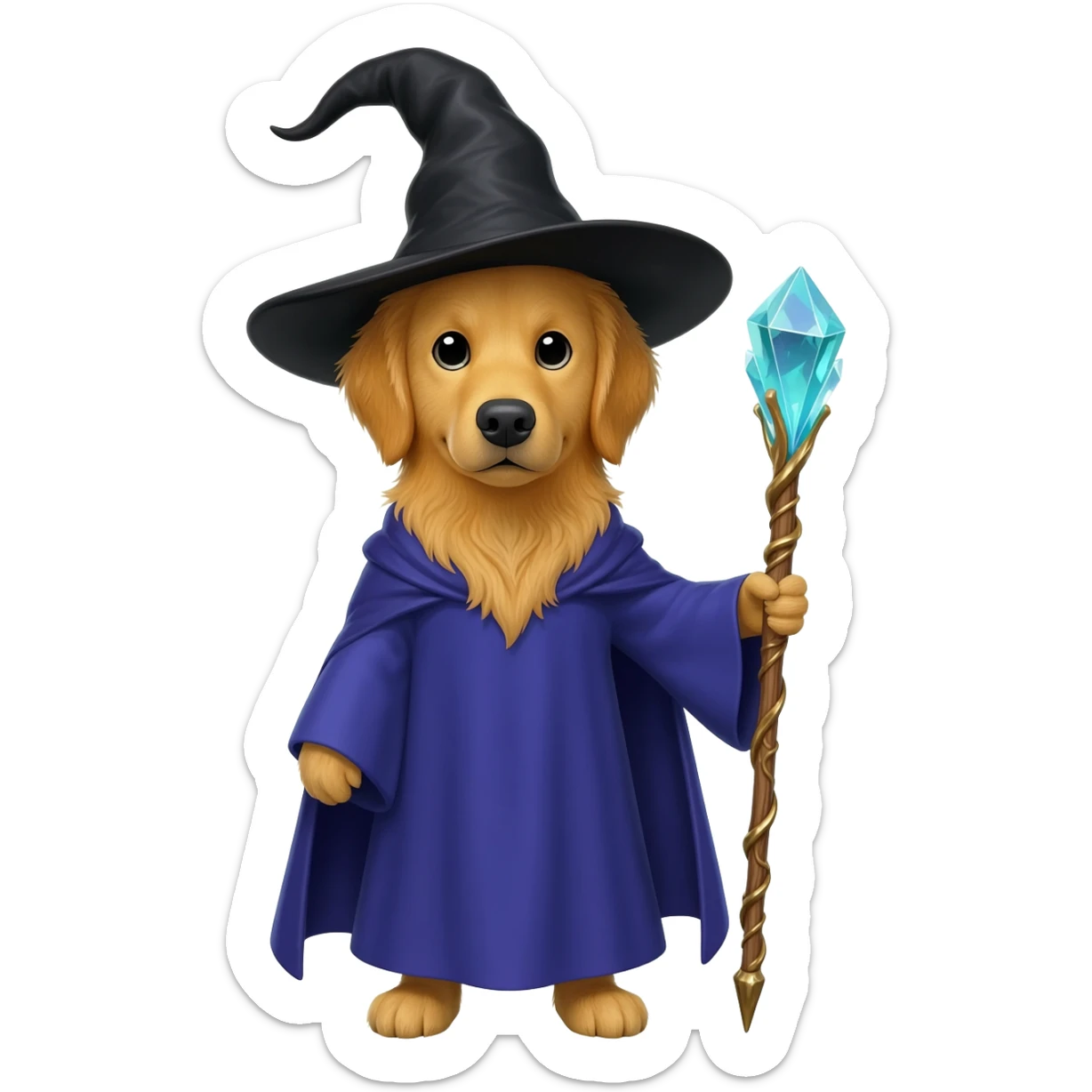 Dog wizard sticker