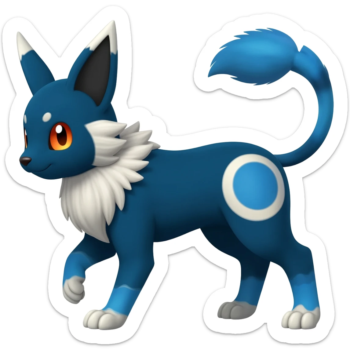 Umbreon-Eevee-Sylveon-hybrid-animal-Fakémon-Pokémon-fusion sticker