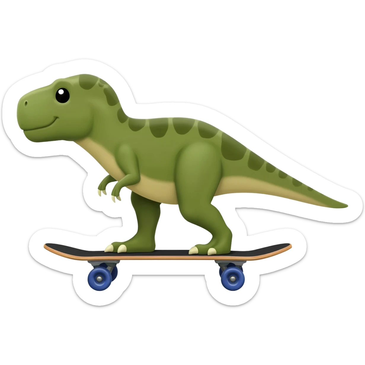 Dinosaur on a skateboard sticker