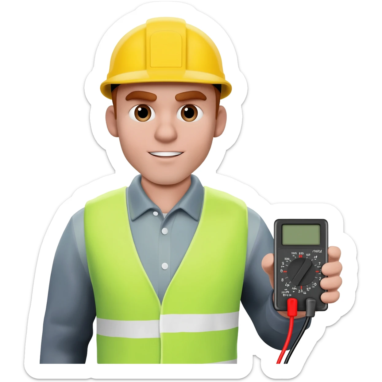 Emoji de un electricista sticker