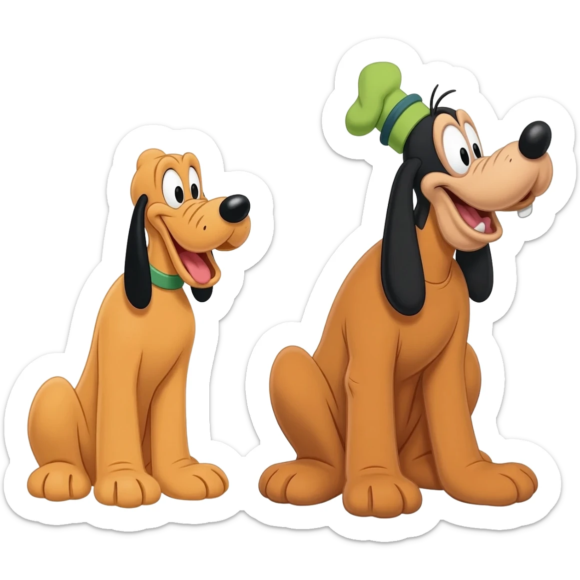 Pluto Dog & Goofy Dog sticker