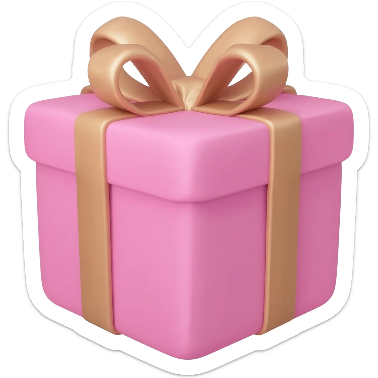 Pink christmas present sticker