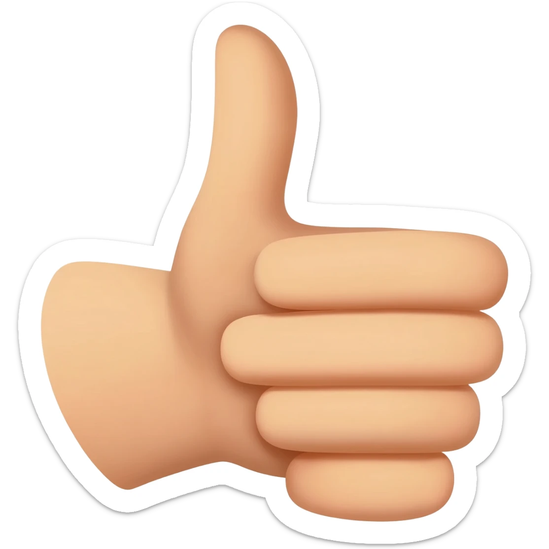 Left hand missing thumb sticker