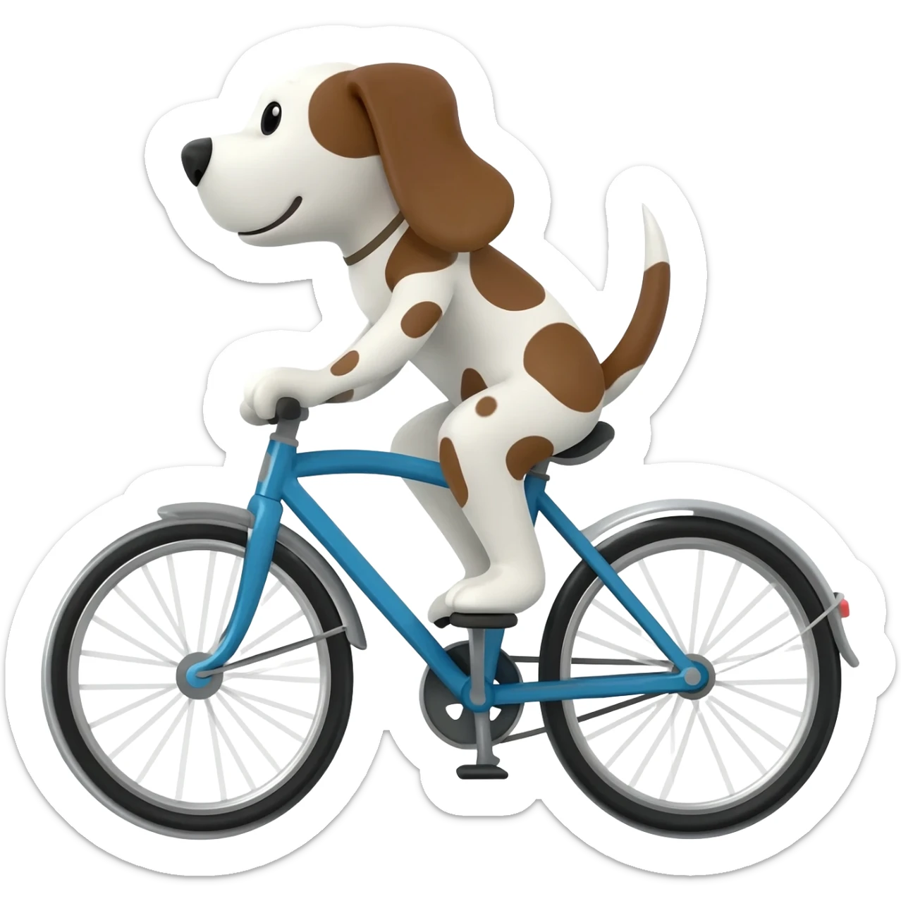 Dog on bike sticker