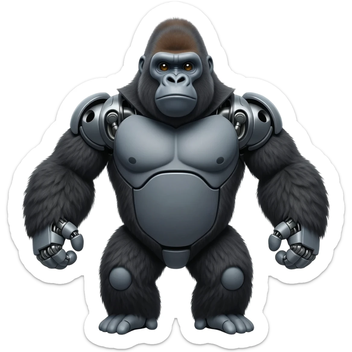 Robot gorilla cop sticker