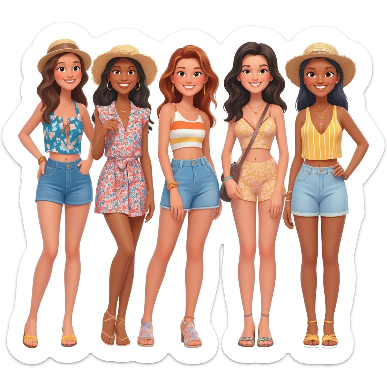 a housing of a group pretty models sticker