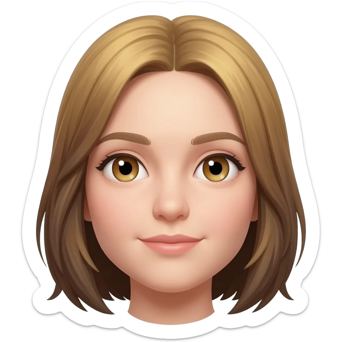Blonde brown hair, hazel eyes sticker