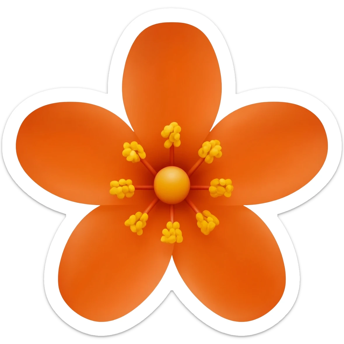 orange blossom sticker