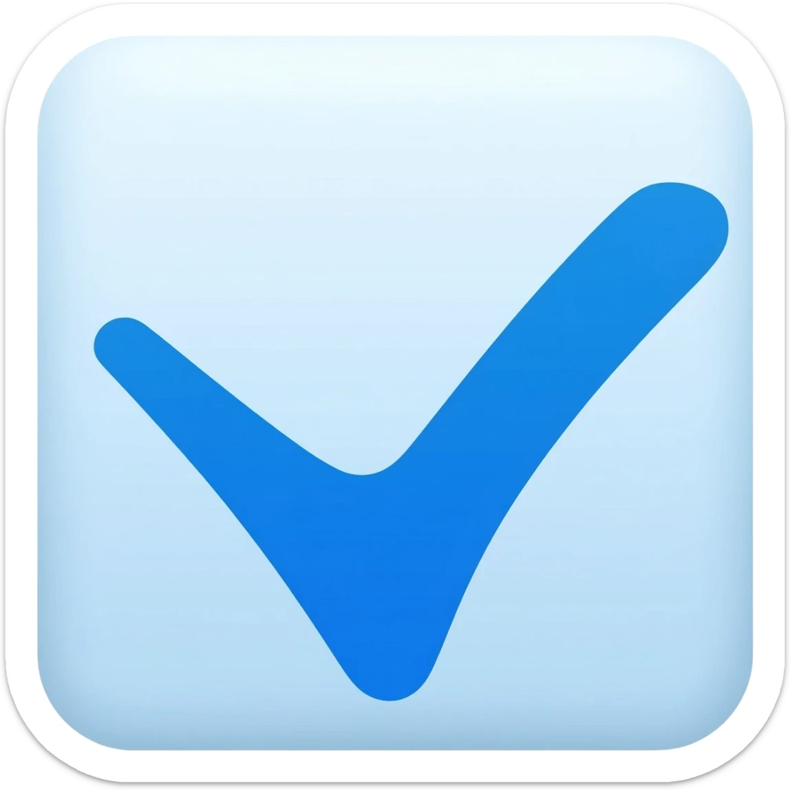 Blue tick sticker