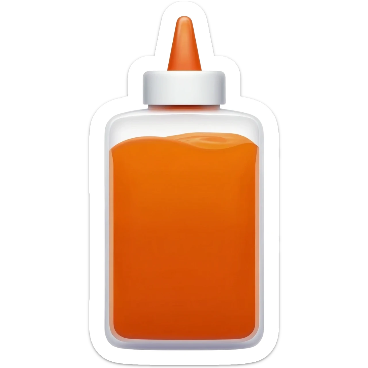 orange sauce in a squeeze bottle sticker