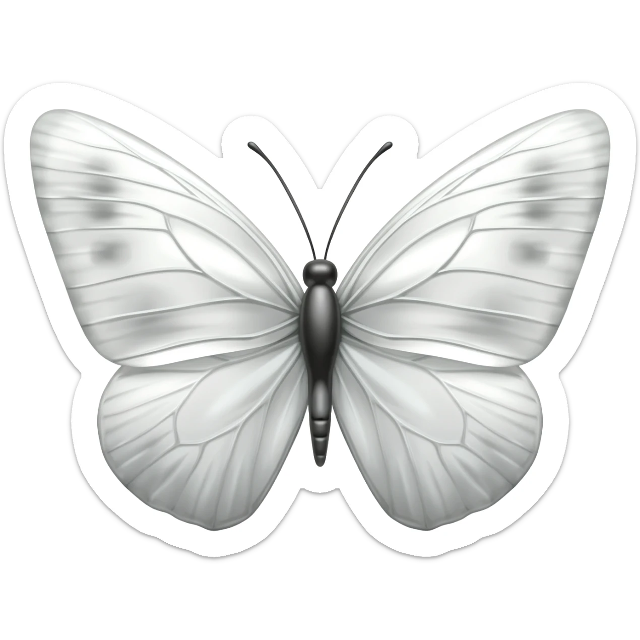 Mariposa blanca sticker