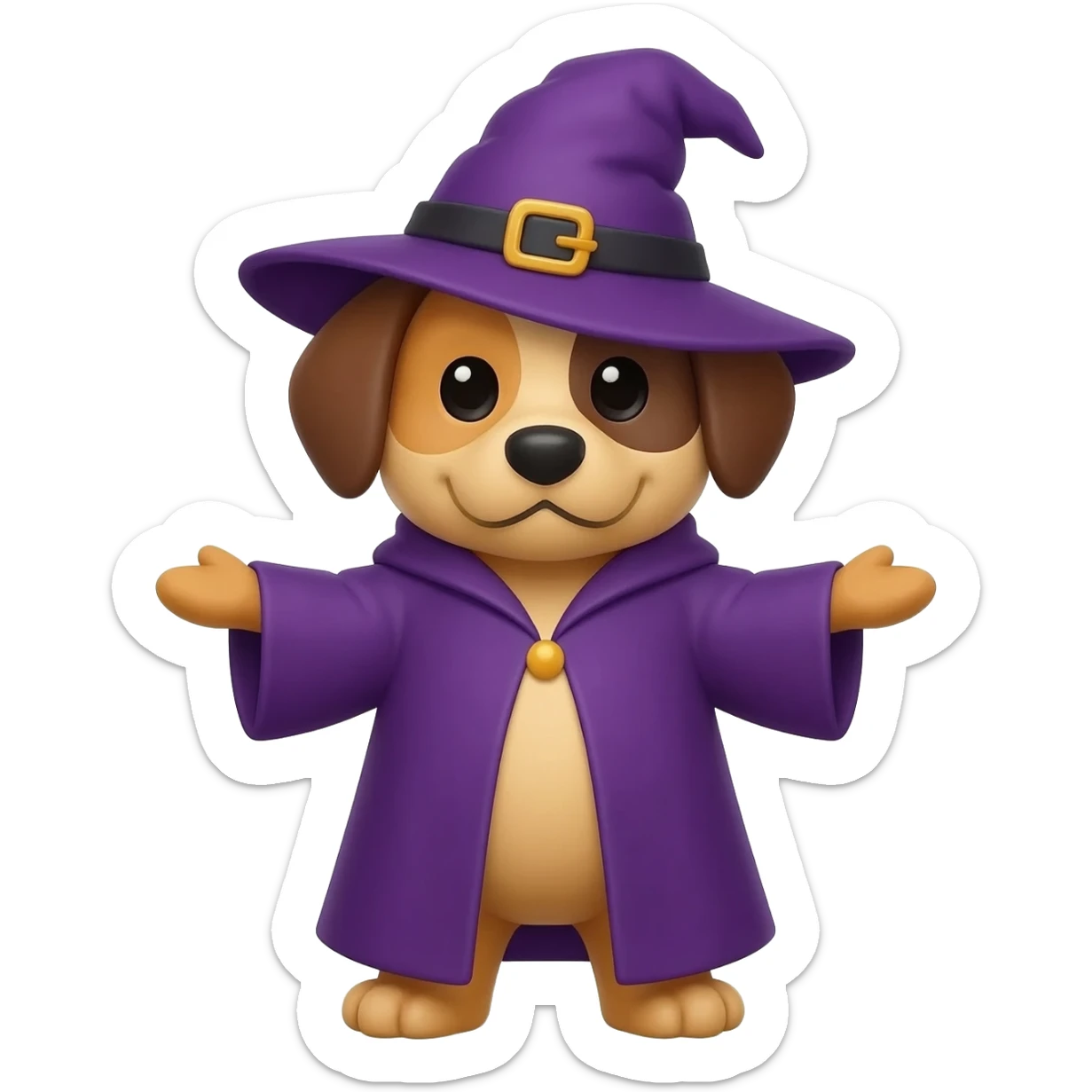 Dog wizard sticker