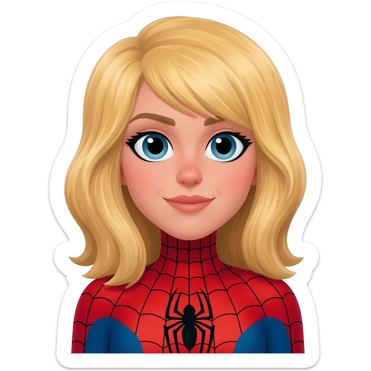 Sipiderman sarışın kadın sticker