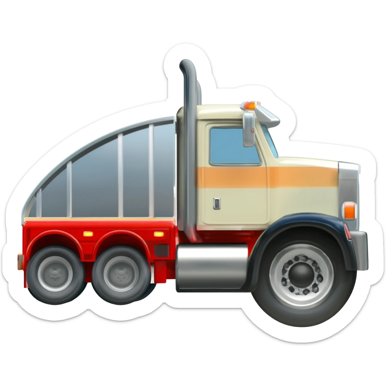 Car hauler 1800 wheeler Peterbilt old school sticker