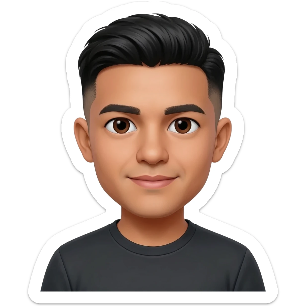 Peruvian man fade hair cut 25 year old  sticker